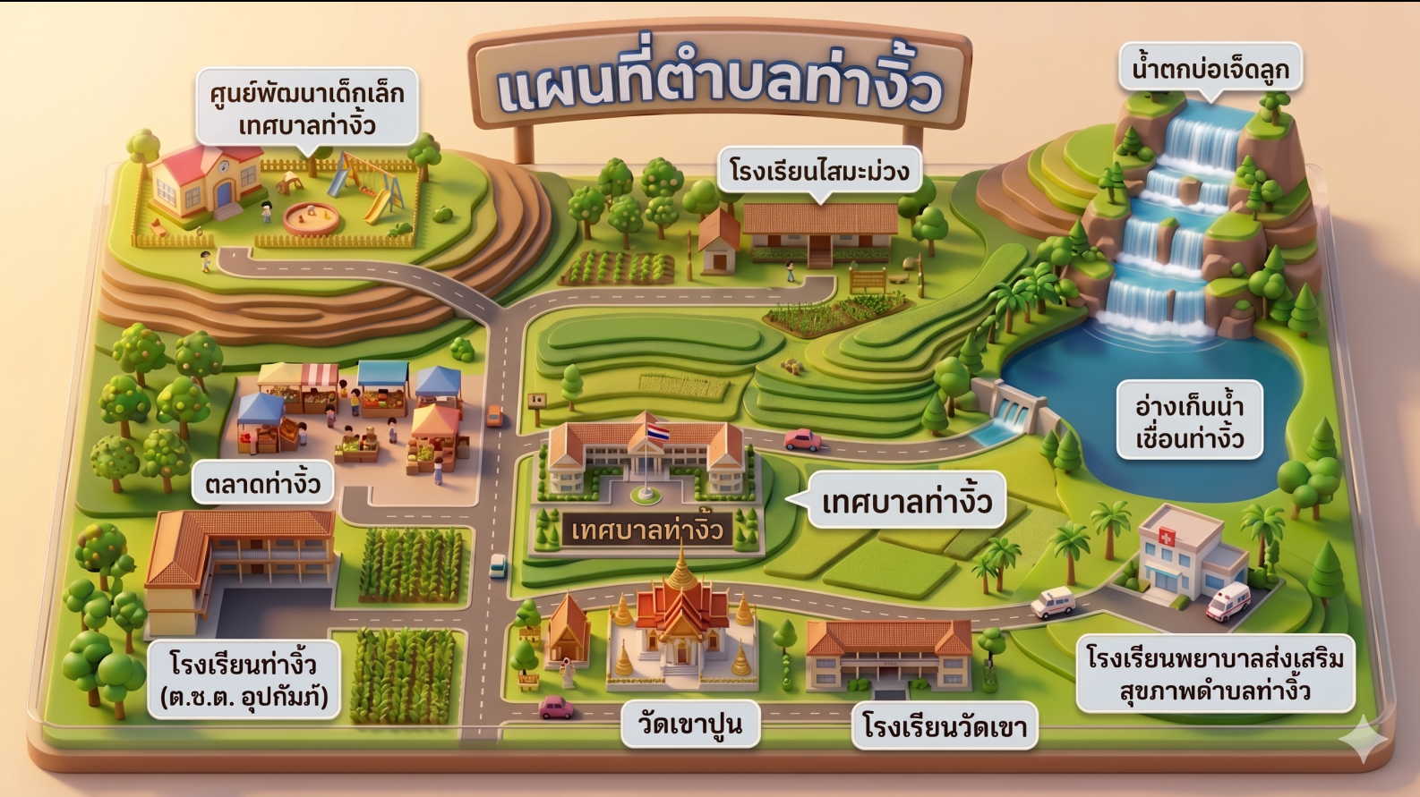 แผนผังตำบลท่างิ้ว